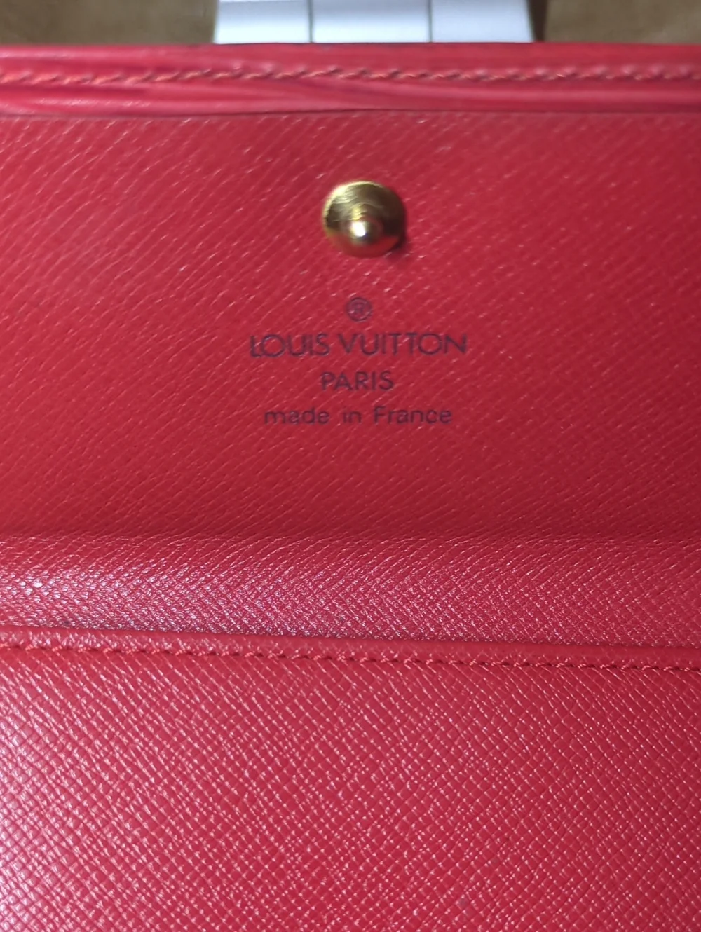 Louis Vuitton Red Epi Leather Compact Wallet